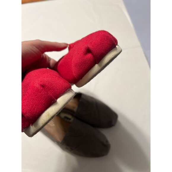 Bundle TOMS Womens Slip-On Flats Red & Khaki Size 7 Canvas - Picture 9 of 13